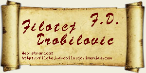 Filotej Drobilović vizit kartica